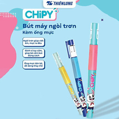 Combo 5/10/20 bút máy CHiPY Thiên Long FTC-020 - Ngòi trơn, êm với ống mực tặng kèm