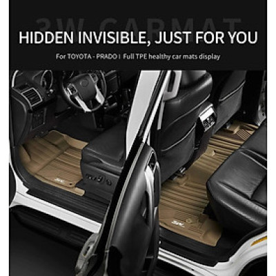 Thảm lót sàn xe ô tô LEXUS LX570 ( 7 chỗ ) 2007-2021 Nhãn hiệu Macsim 3W chất liệu nhựa TPE đúc khuôn cao cấp - màu đen