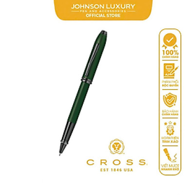 Bút ký doanh nhân cao cấp Cross dòng Townsend PVD xanh nhám họa tiết vi khắc