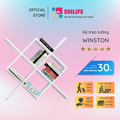 Kệ trang trí kệ để sách gia đình SMLIFE Winston