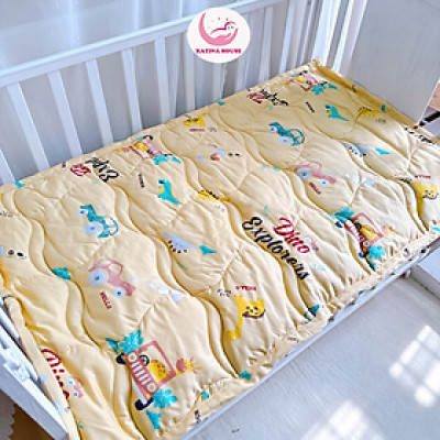 Nệm cho bé đi học mầm non, tiểu học Katina House, 80x120cm, vải Cotton Satin Hàn Quốc mềm mát, thấm hút tốt