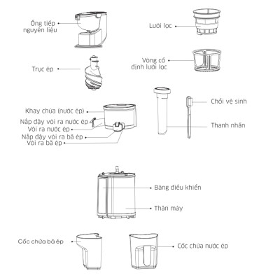 Máy ép chậm Kangaroo KG200SJD1 - Hàng Chính Hãng
