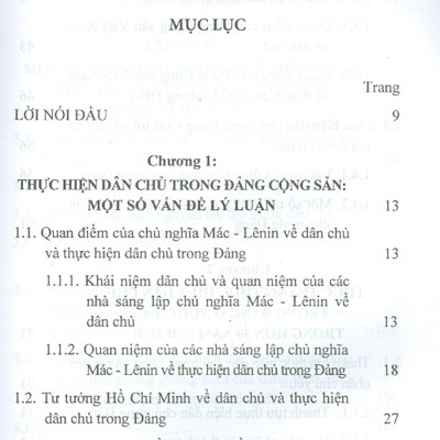 Thực Hiện Dân Chủ Trong Đảng Ở Nước Ta Hiện Nay - Thực Trạng Và Giải Pháp (Sách Chuyên Khảo)