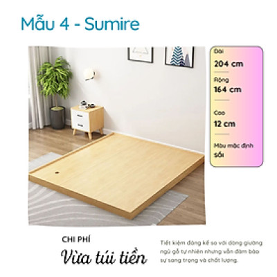 Giường bệt gỗ phong cách hiện đại thương hiệu SMLIFE (nhiều mẫu, có thể đổi size và màu sắc)