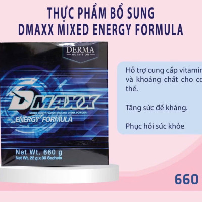 DMAXX thức uống bổ sung vitamin năng lượng có đường DAMODE 61 gói màu xanh mỗi gói 22gr