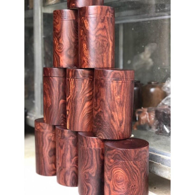 Hộp đựng trà ,chè bằng gỗ trắc đẹp KT  20× cao 12cm