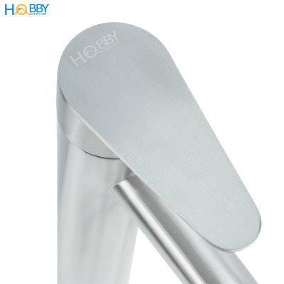 Vòi chậu lavabo lạnh gắn bàn đá inox 304 xước mờ Hobby home decor LBL8
