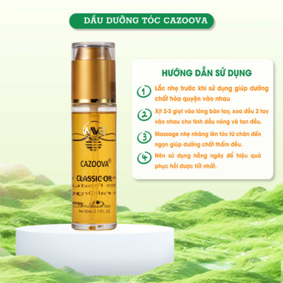 Dầu dưỡng tóc, cấp ẩm, chống oxi hoá, phục hồi hư tổn·Cazoova classic 60ml