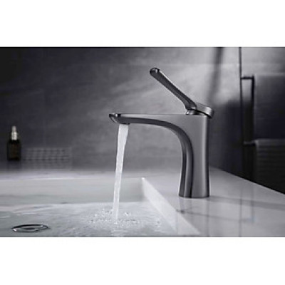 Vòi lavabo nóng lạnh đồng mạ PVD cao cấp màu xám Juno sofa Teady VCT- 2005A