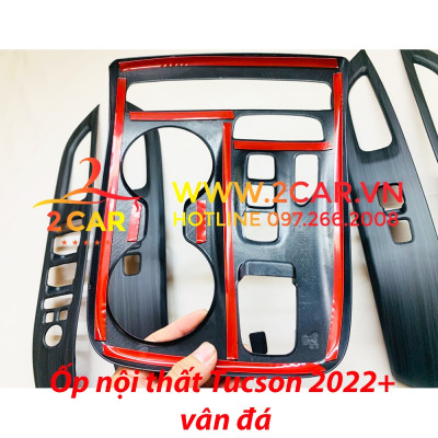 Ốp Nội thất vân đá xe Huyndai Tucson 2022-2023, Hàng nhựa ABS cao cấp nhất thị trường