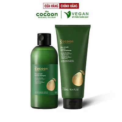 Bộ Dầu gội bưởi Pomelo Cocoon 310ml + Dầu xả bưởi Pomelo Cocoon 310ml thuần chay