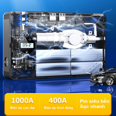 Bộ kích, kiêm bơm lốp và sạc dự phòng dung lượng 10.400mAh dùng cho ô tô - Thương hiệu Mỹ cao cấp Goodyear GY-5282 [BẢO HÀNH CHÍNH HÃNG 12 THÁNG] 