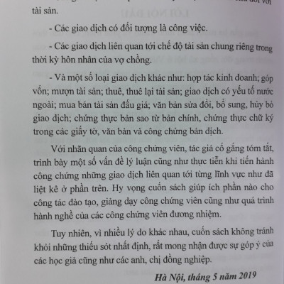 Sổ tay Công Chứng Viên –  Những Vấn Đề Cần Lưu ý Khi Công Chứng Một Số Loại Giao Dịch Khác  ( Tập 1)