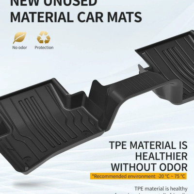 Thảm lót sàn xe ô tô JAGUAR XE 2014- đến nay Nhãn hiệu Macsim 3W chất liệu nhựa TPE đúc khuôn cao cấp - màu đen