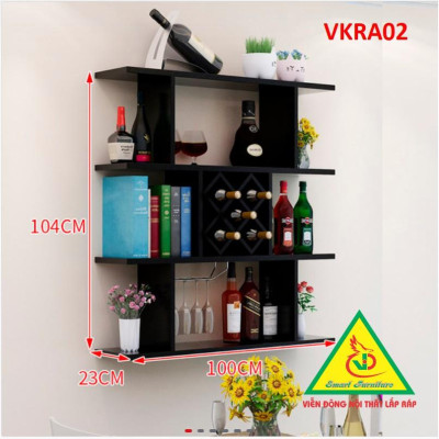 Kệ  trang trí treo tường VKRA02 - Nội thất lắp ráp 
