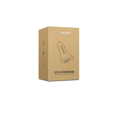 Ugreen UG40284CD124TK 29W màu Đen Bộ sạc ô tô 3 cổng USB - HÀNG CHÍNH HÃNG