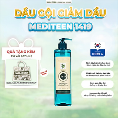 Dầu gội Mediteen 1419 kiểm soát dầu, sạch gàu, giảm rụng tóc Hàn Quốc 520ml