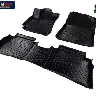 Thảm lót sàn xe ô tô KIA CERATO (2019-nay) chất liệu TPE thương hiệu Macsim màu đen