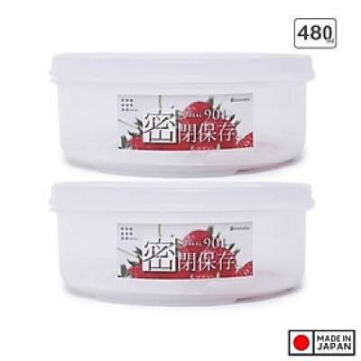 Hộp nhựa bảo quản thực phẩm đa năng loại tròn có nắp - nội địa Nhật Bản 