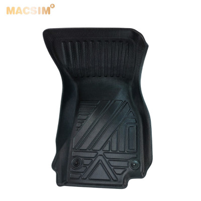 Thảm lót sàn xe ô tô Audi A7 2019-2021 qd Nhãn hiệu Macsim chất liệu nhựa TPE cao cấp màu đen