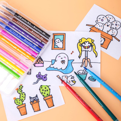 Bút màu nước ( Hộp nhựa ) Deli - 12 màu/24 màu - 1 hộp - EC10304/EC10324