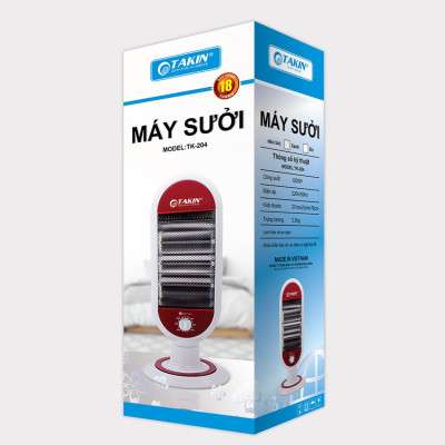 Sưởi Điện Hồng Ngoại TAKIN TK-204 - Màu Ngẫu Nhiên - Hàng Chính Hãng