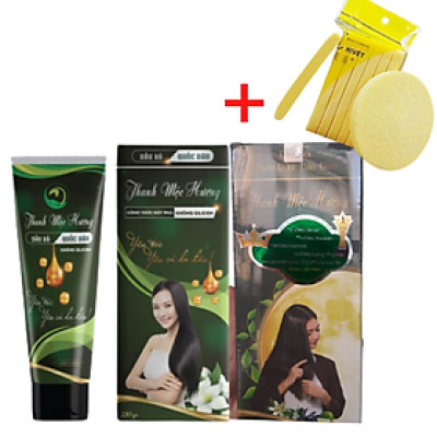 Cặp Dầu Gội - Xả Thanh Mộc Hương không Silicon ngăn ngừa gàu, giảm rụng tóc, Tặng Kèm Mút Rửa Mặt