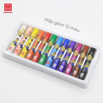 Bút sáp dầu Hồng Hà Minions 12/18/24 màu - 8131/8132/8133