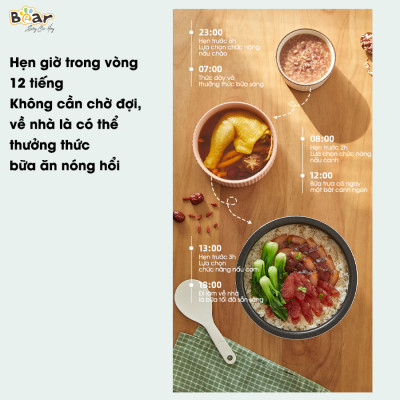 Nồi cơm điện tử Bear SB-NC16L - Hàng Chính Hãng