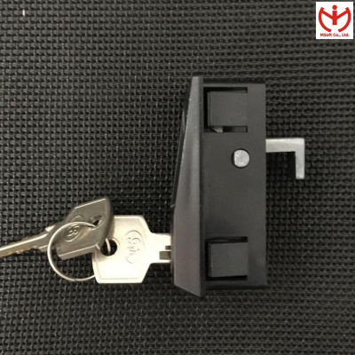 Khóa tủ sắt cửa lùa REAL T125 dùng cho tủ Hòa Phát 2 cánh trượt T6 chìa thau - MSOFT
