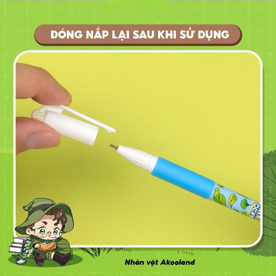Hộp 20 Bút Gel 0.5 mm - Nhân Vật Akooland Tahi - Thiên Long Gel-012/AK - Mực Xanh
