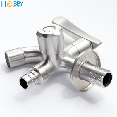Vòi củ sen lạnh đa năng 2 đầu xả inox 304 ren 21 Hobby Home Decor CS2