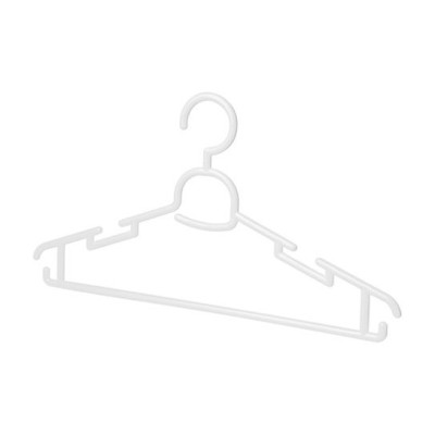 Set 10 cái Móc áo đầm vuông Hara 180 Bằng Nhựa Cao Cấp Inochi Nhật Bản (407 x 80 x 220 mm) - Giao Màu Ngẫu Nhiên