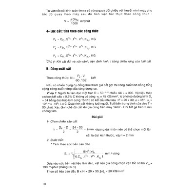 Chế Độ Cắt Gia Công Cơ Khí