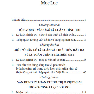 Một Số Vần Đề Lý Luận Chính Trị Ở Việt Nam