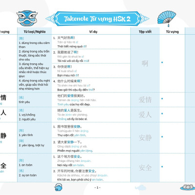 Sách - Takenote - Từ Vựng HSK Tiếng Trung - HSK2 (Cung Cấp 772 Từ Vựng)