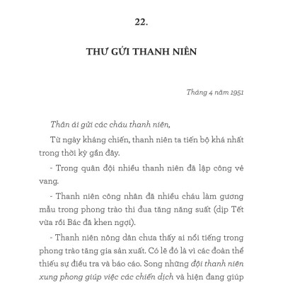 Di Sản Hồ Chí Minh - Thư Gửi Thanh Niên