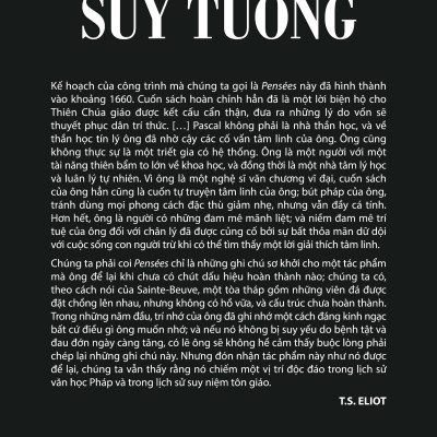SUY TƯỞNG (Pensées) - Blaise Pascal -  Quách Đình Đạt dịch - (bìa mềm)
