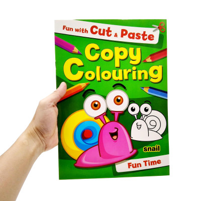 Fun With Cut & Paste Copy Colouring: Snail Fun Time