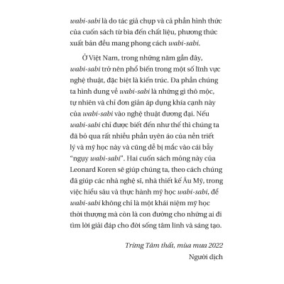Wabi-Sabi - Tập 2 - Những Suy Nghĩ Thêm