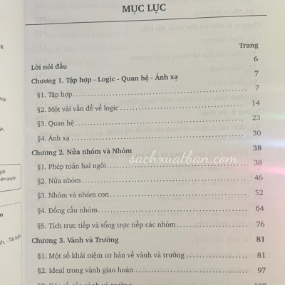 Sách Cơ Sở Đại Số Hiện Đại