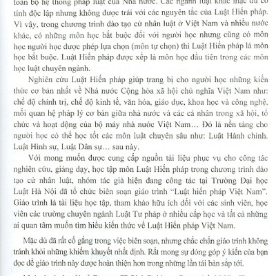 Giáo Trình Luật Hiến Pháp Việt Nam (Dùng Trong Các Trường Đại Học Chuyên Ngành Luật, An Ninh)