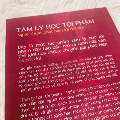 Tâm lý học tội phạm Nghệ thuật phát hiện lời nói dối