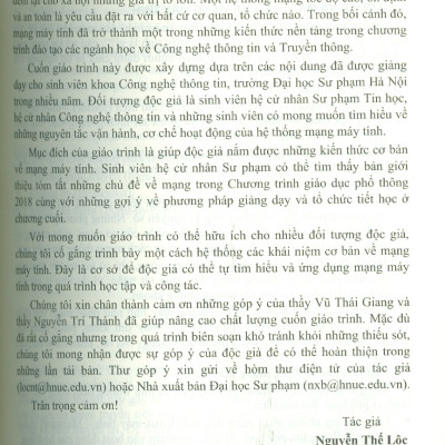 Giáo Trình Mạng Máy Tính  - Nguyễn Thế Lộc (ĐHSP)