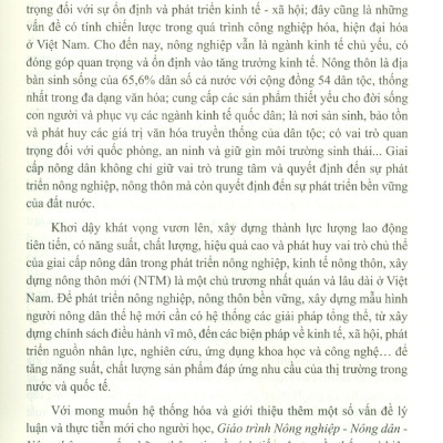 Giáo Trình Nông Nghiệp - Nông Dân - Nông Thôn