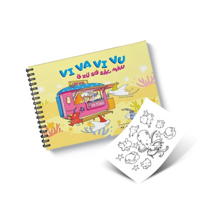 Sách Tô Màu - Vi Va Vi Vu Ở Xứ Sở Sắc Màu - Bản Bìa Vàng - AZ Việt Nam