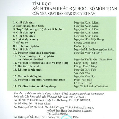 Bài Tập Toán Cao Cấp - Tập 2 - Phép Tính Giải Tích Một Biến Số