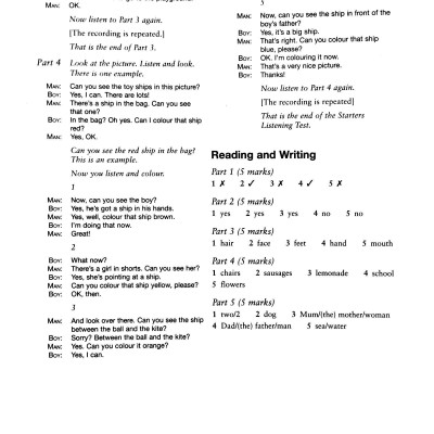 Cambridge English Young Learners 2 for Revised Exam from 2018 Starters Answer Booklet: Authentic Examination Papers