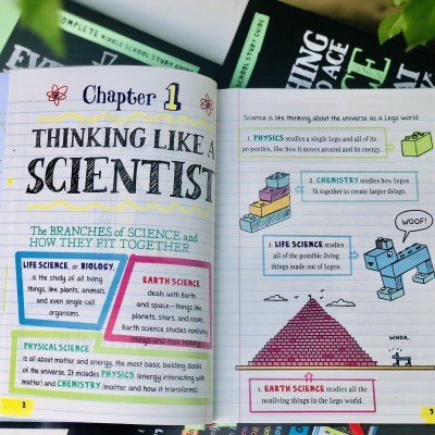 Sách Everything You Need To Ace Science Big Fat Notebooks ( Sổ Tay Khoa Học Bản Tiếng Anh ) - Tổng Hợp Kiến Thức Khoa Học Cho Học Sinh Lớp 4 Đến Lớp 9 - Á Châu Books, Bìa Cứng, In Màu