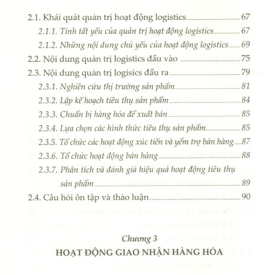 Giáo trình Quản Trị Hoạt Động Logistics Và Thương Mại Doanh Nghiệp